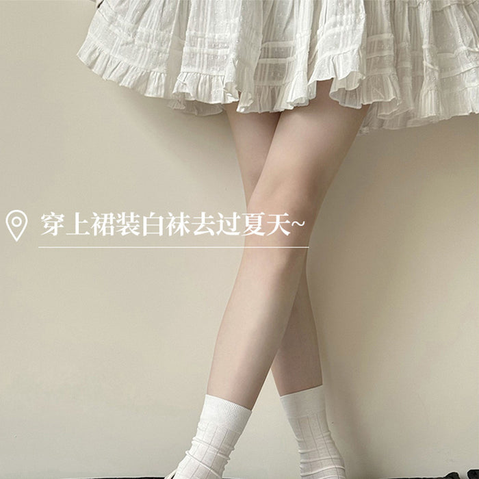 Wholesale Pile socks made of pure cotton, mid tube socks, boneless socks