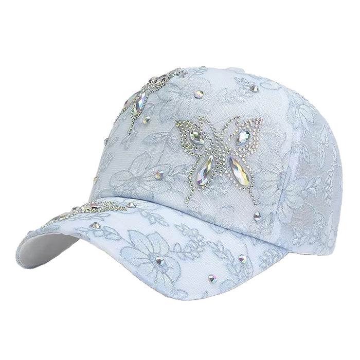 Wholesale Butterfly Duckbill Sun Hat for Women  Breathable Sun Protection Floral Baseball Cap