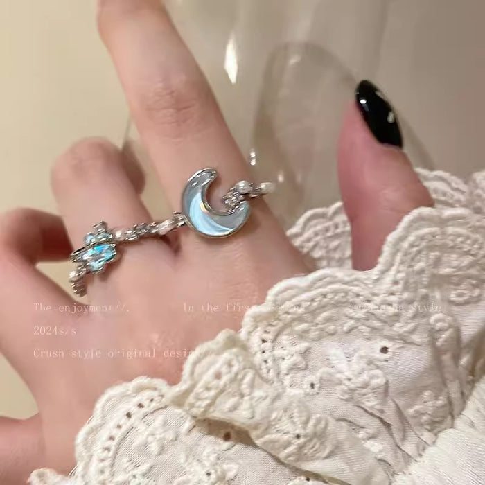 Wholesale Open mouth ring, female niche, high-end couple, index finger ring, exquisite and adjustable ring