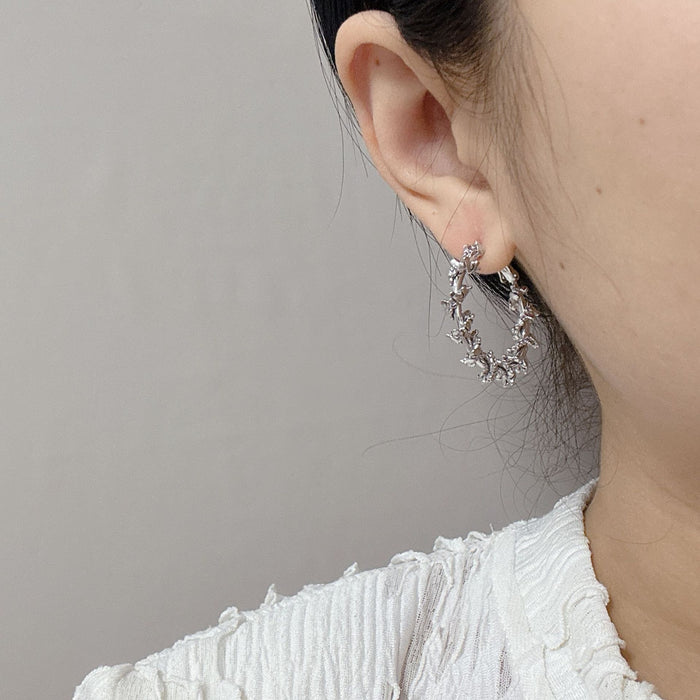 Wholesale Versatile and exquisite geometric irregular circle earrings with fashionable temperament and trendy ear accessories