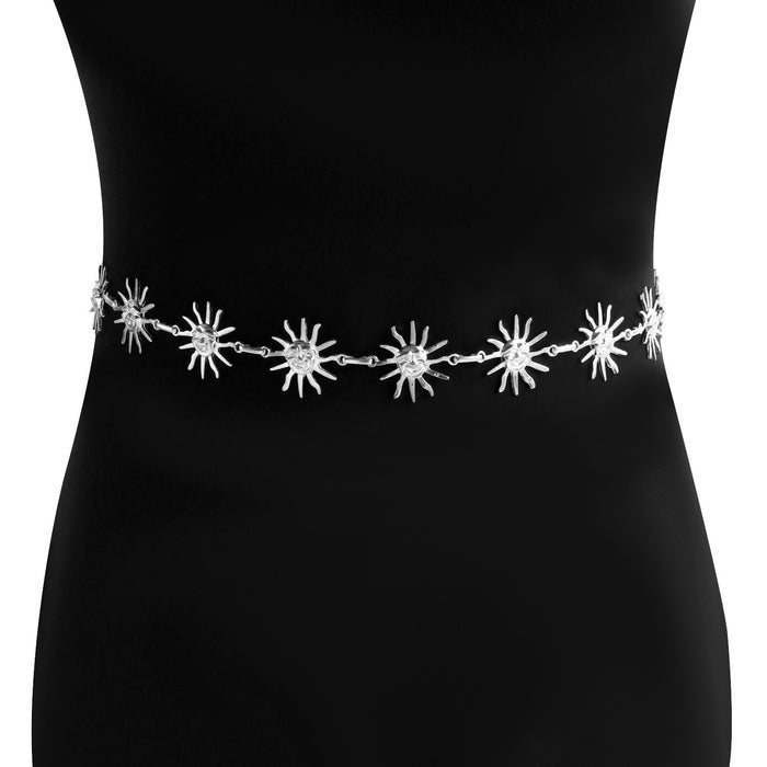 Wholesale Metal small smiley face sun waist chain body chain dress waist versatile accessories