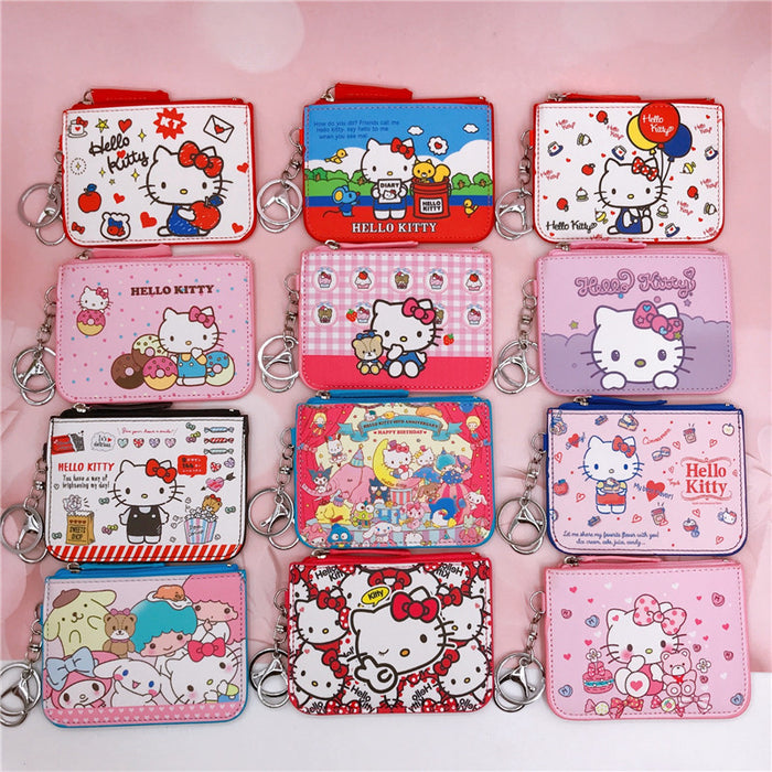 Wholesale PU Cartoon Printing with Key Ring Card Holder Coin Purse JDC-WT-YaLL018