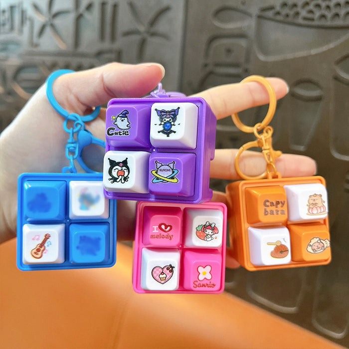 Wholesale Light-emitting sound four-key keychain