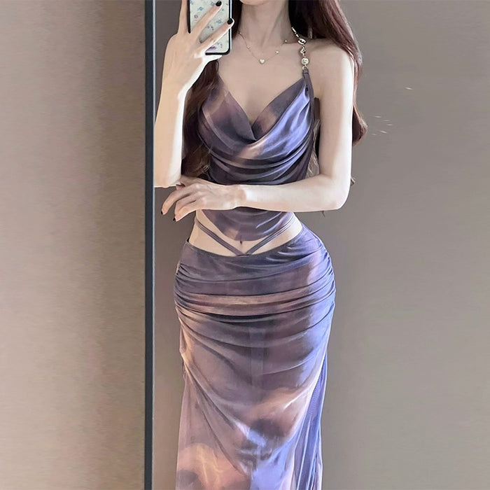 Wholesale Bikini swimsuit split skirt fashion three piece set sexy swimsuit