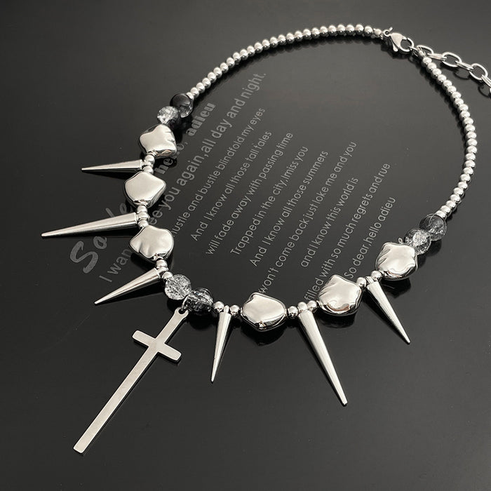 Wholesale Exaggerated punk necklace for men and women, irregular niche clavicle chain, hip-hop necklace