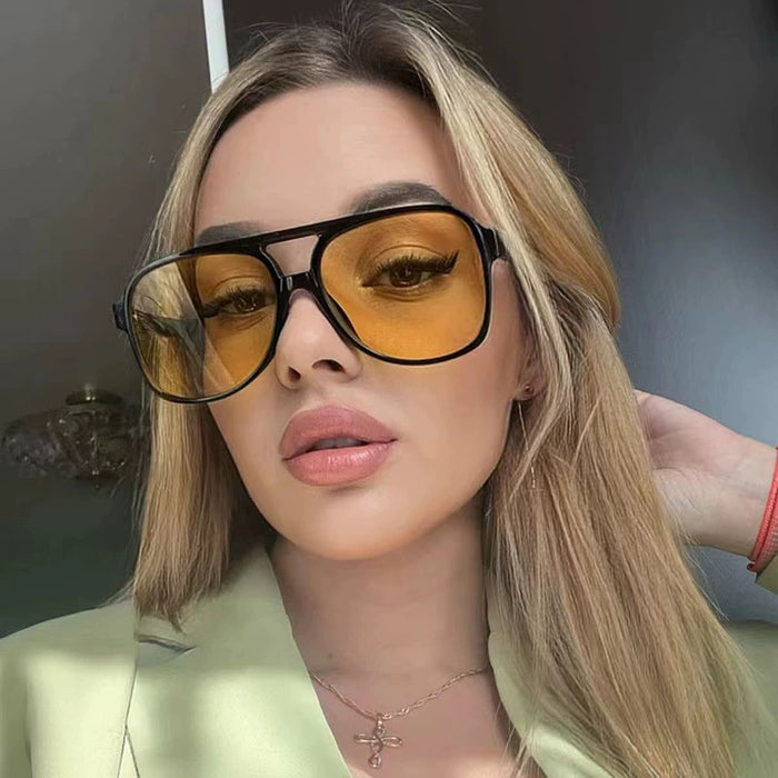 Wholesale Large Frame  Double Beam Sunglasses