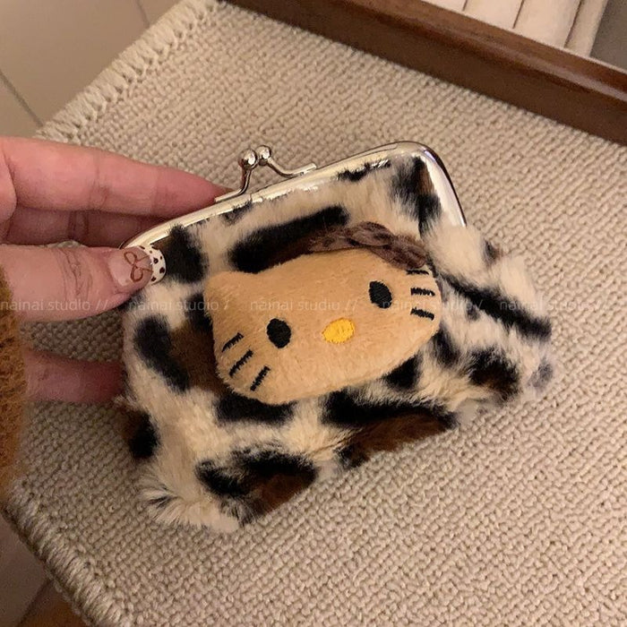 Wholesale Print Coin Purse Plush Storage Bag