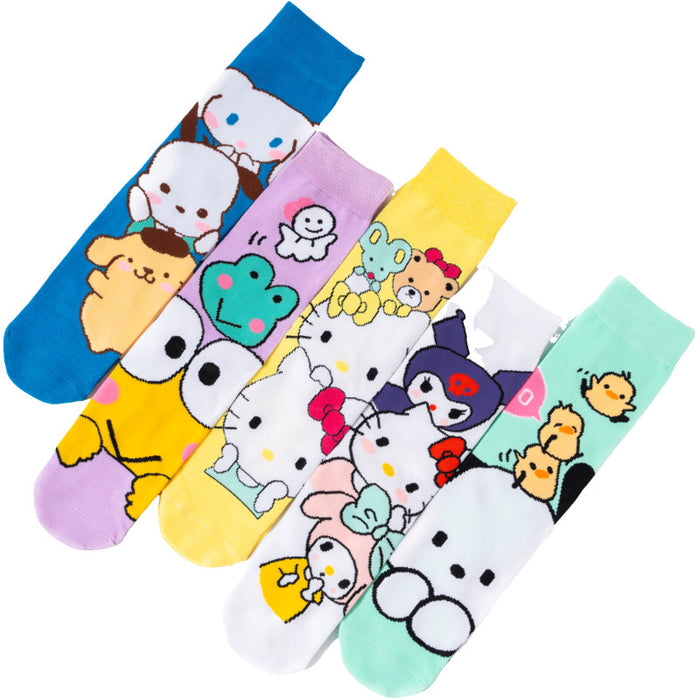 Wholesale Cute cat socks with anime theme for all four seasons
