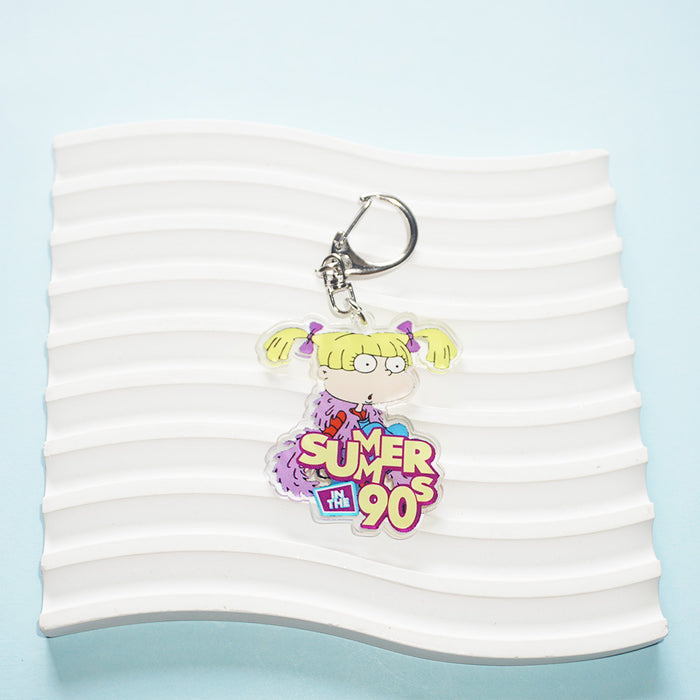 Wholesale Acrylic keychain cartoon character backpack pendant