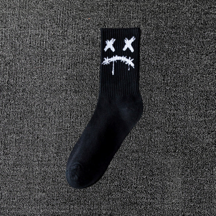 Wholesale men' s deont mid-calf socks black and white cotton socks women' s summer sports basketball socks