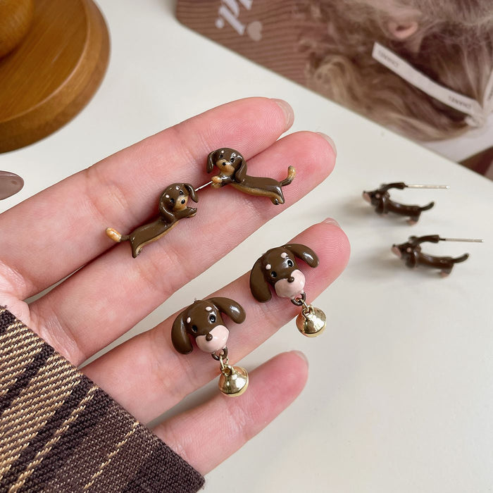 Wholesale Cartoon cute earrings with silver needles, niche and exquisite personalized earrings