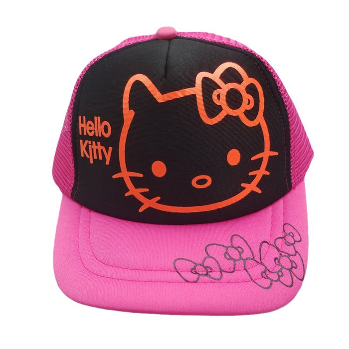 Wholesale Children's internet hat, cute cartoon cat print baseball cap, children's duckbill cap, sun hat