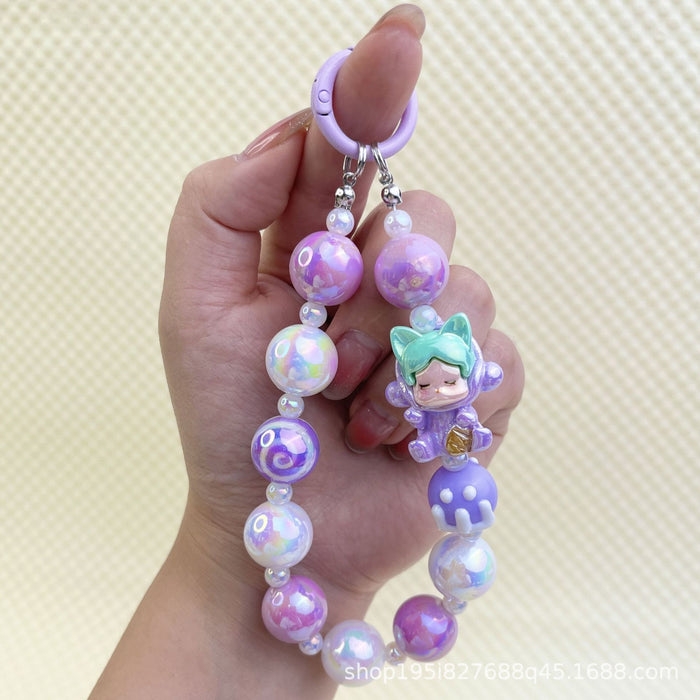 Wholesale Cartoon windmill hand-painted beads mobile phone chain bag decoration pendant accessories mobile phone chain