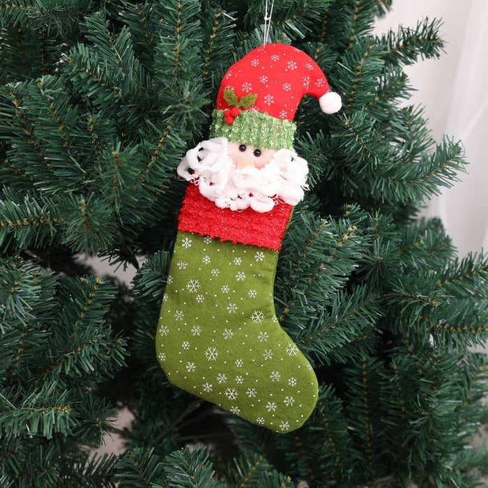 Wholesale Christmas supplies Christmas stockings snowman head socks Christmas scene decoration props