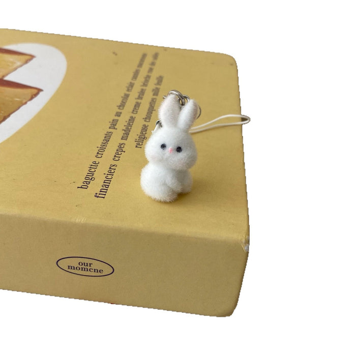 Wholesale 3D plush bunny pendant, cute little animal plush toy, student bag hanging accessory