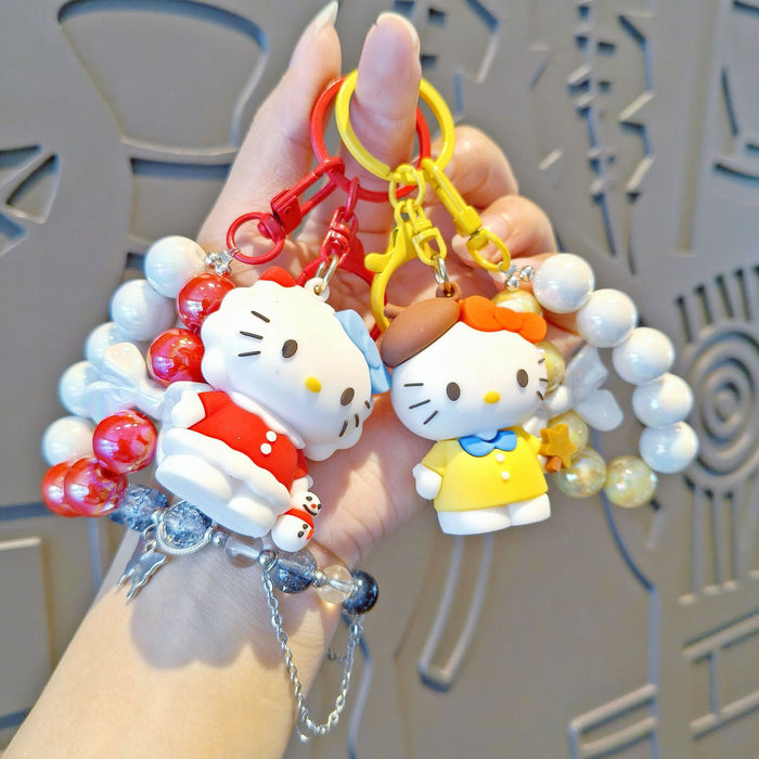 Wholesale Cute cartoon beaded keychains