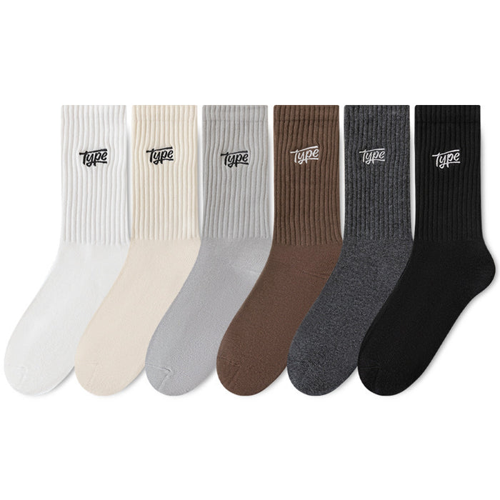 Wholesale Socks men's mid length stockings men's anti odor and sweat absorbing men's socks casual sports men's long tube