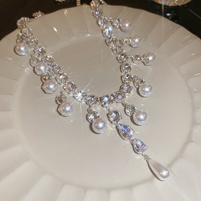 Wholesale Pearl necklace collarbone chain