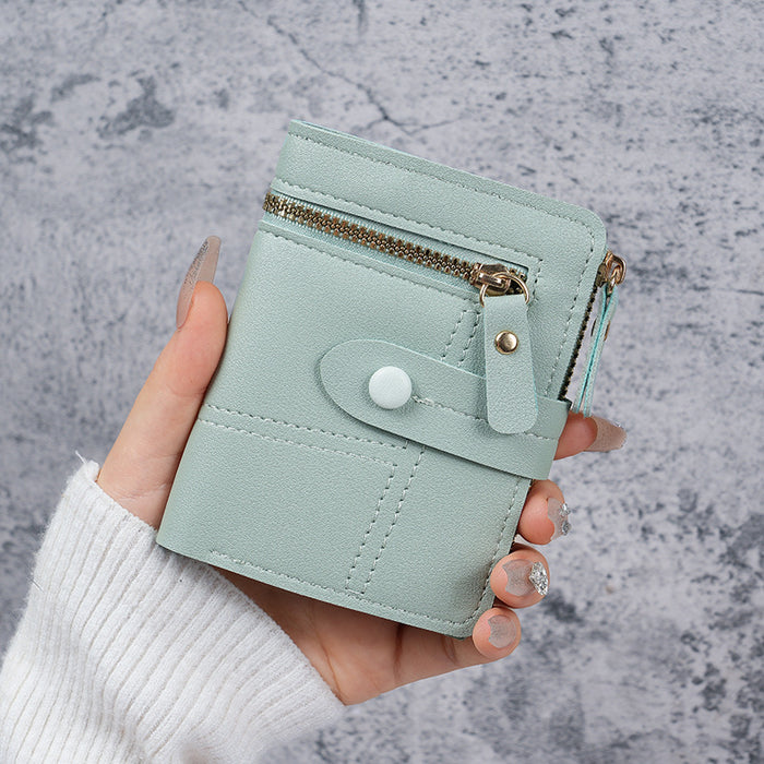 Wholesale Urban Simplicity Thin PVC Wallet Solid Color ing Card Holder Coin Purse