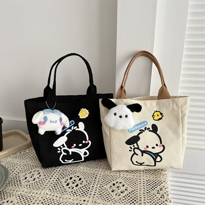 Wholesale Canvas bag for commuting, hand-held bento bag, niche design, casual tote bag
