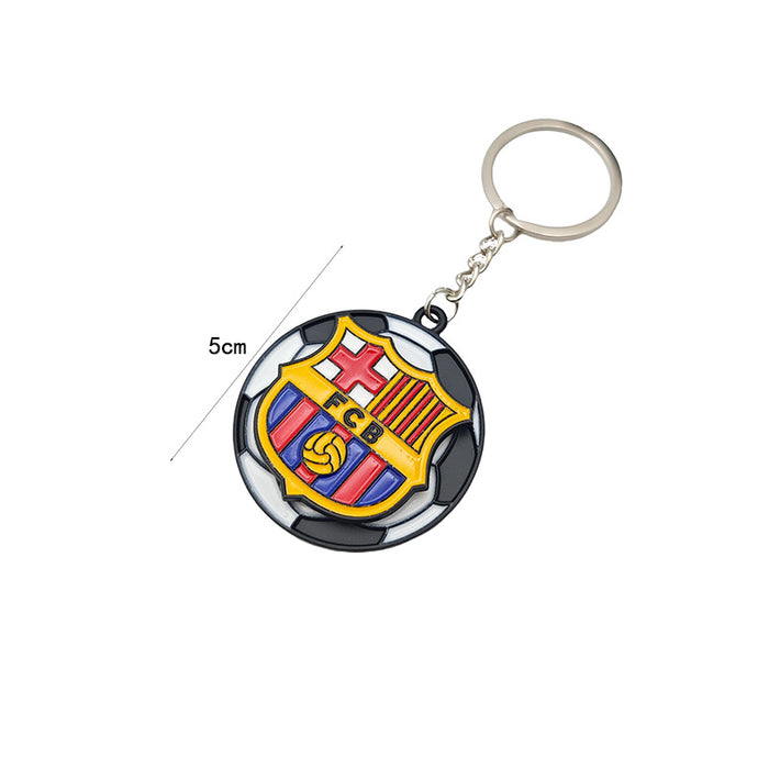 Wholesale Rotatable Football Club Team Keychain