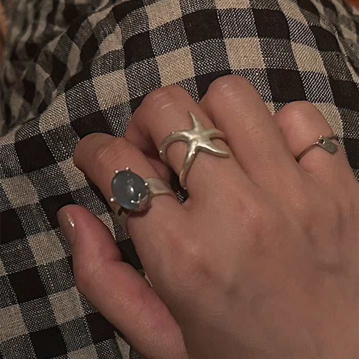 Wholesale Matte metal metal open ring, niche, simple, fashionable, personalized, versatile ring