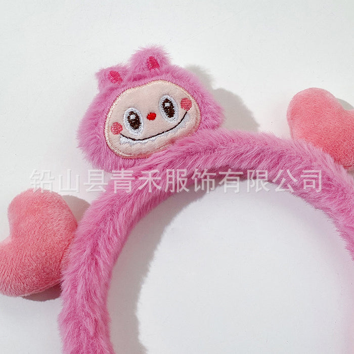 Wholesale Cute Cartoon  Plush Hair Hoop Girl Wash Face Non-slip Pressure Hair Hoop Out All-match