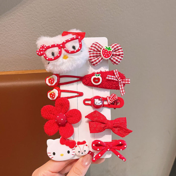 Wholesale Red bow hair tie hair clip