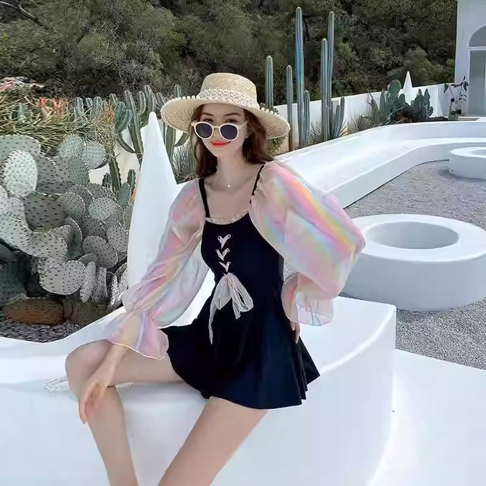 Wholesale Swimsuit one-piece conservative slimming long sleeved seaside