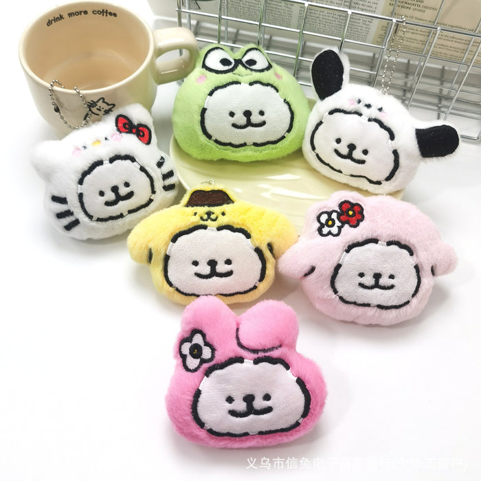 Wholesale Cute Plush Puppy Doll Brooch Dress-up  Plush Squeaky Pendant Bag Decoration