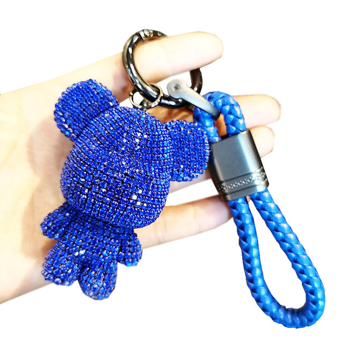 Wholesale color cartoon bear keychain fashion bag pendant cute bear car keychain