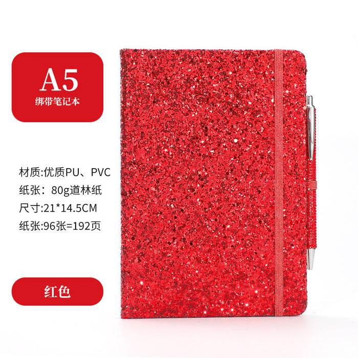 Wholesale Glitter Strap A6 Notebook Colorful Cover Creative Trends