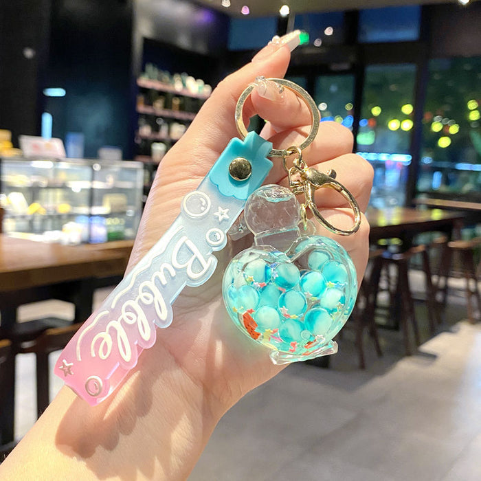 Wholesale Trendy Quicksand Large Shell Keychain Car Key Accessory MOQ≥2
