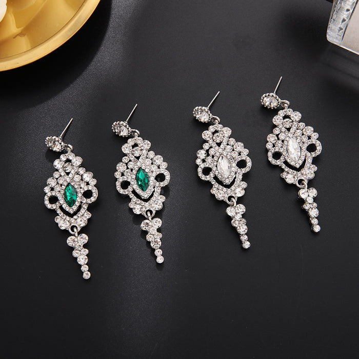 Wholesale New floral long tassel earrings with a light luxury and high-end feel, suitable for women's versatile temperament accessories