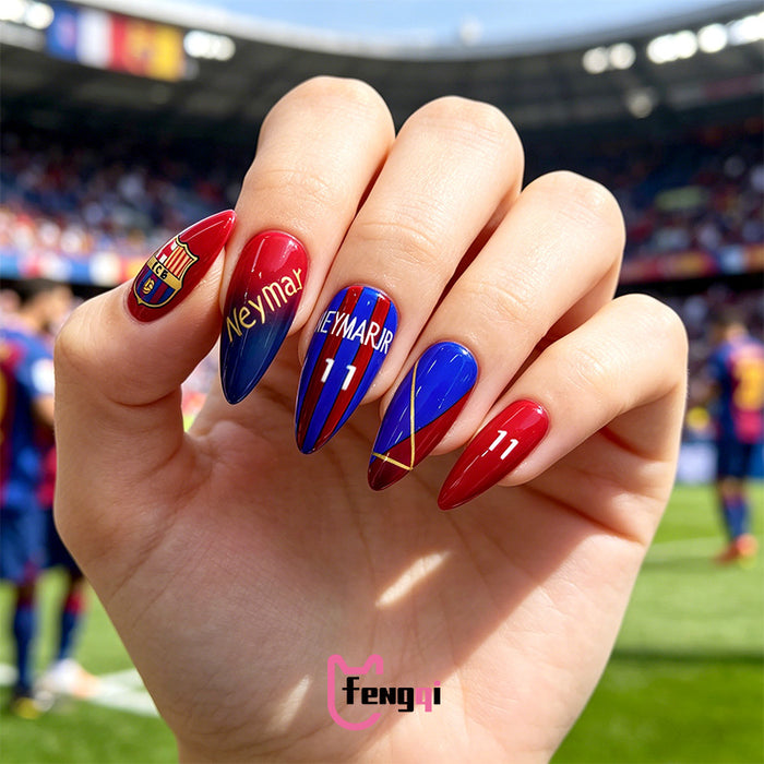 Wholesale 3pcs World Cup Stylish European American Fake Nails Party Nail Art Accessory