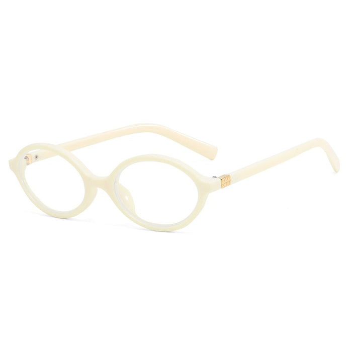Wholesale Eyeframe for myopia, elliptical flat lens, small frame, retro glasses frame