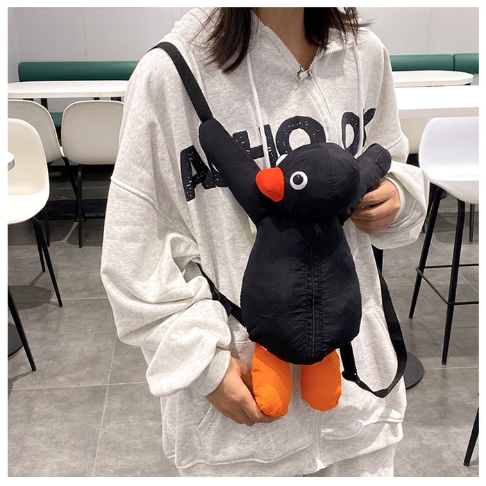 Wholesale penguin backpack fashion personality plush children bag shoulder bag