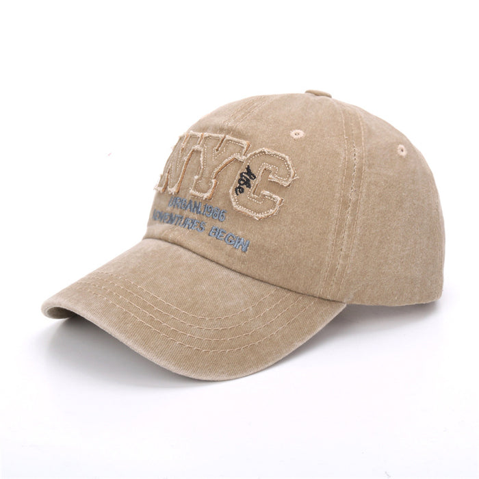 Wholesale Retro baseball cap, men's curved duckbill cap, letter sunshade and sun protection hat