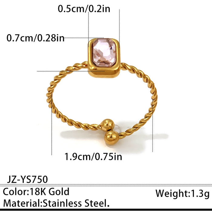 Wholesale Stainless Steel Summer Seaside Luxury Adjustable Rings