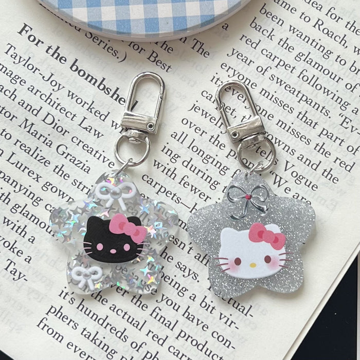 Wholesale  All-match Pink  Star Keychain