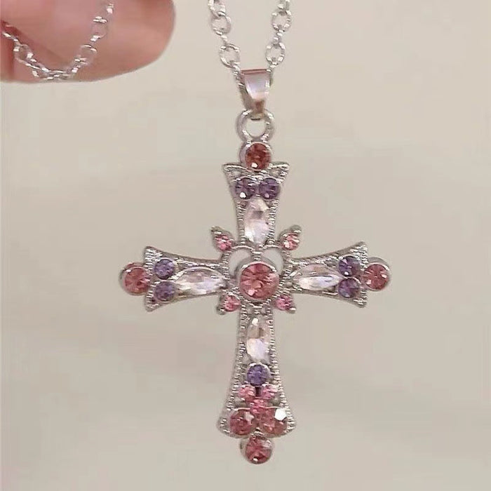 Wholesale Cross Necklace Diamond Gothic Clavicle Chain