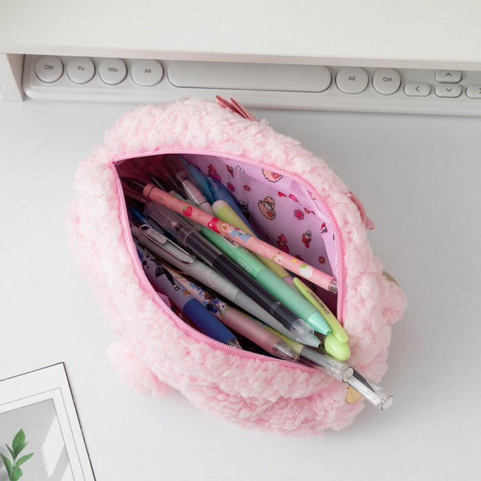 Wholesale Plush Lamb Student Large-Capacity Pencil Case