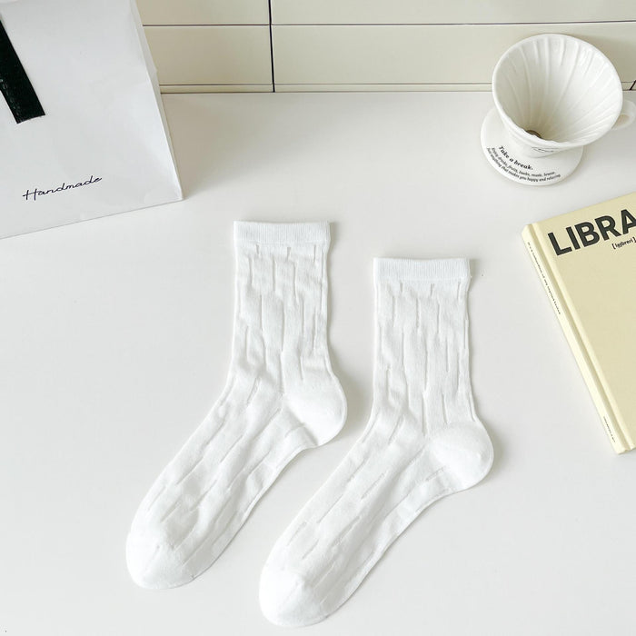 Wholesale Lightweight mesh tube socks, combed cotton antibacterial socks, stacked socks