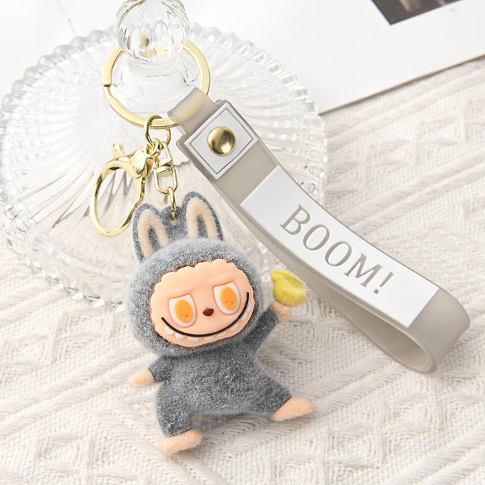 Wholesale Cartoon Flocked Plush Keychain