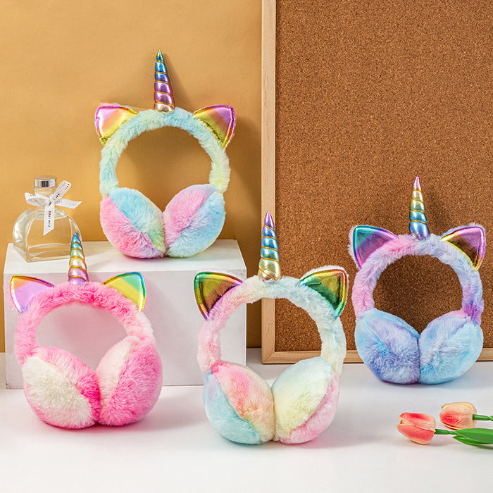 Wholesale unicorn warm winter earmuffs