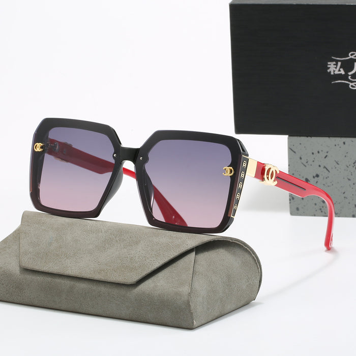 Wholesale UV resistant square frame round face sunglasses with a high-end feel