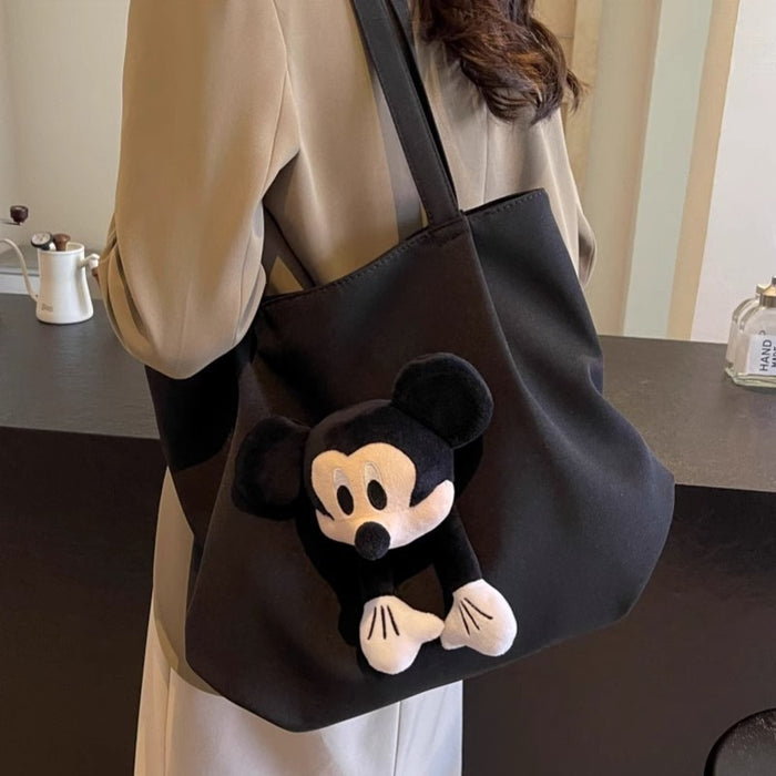 Wholesale Canvas Bag College Student Portable Satchel All-match Large Capacity School Bag Casual Simple Hand Cartoon Shoulder Bag