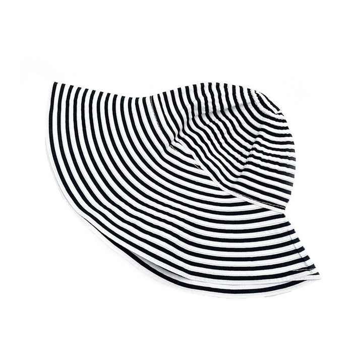 Wholesale Striped fisherman hat women summer sun hat retro fashion sun protection bucket hat