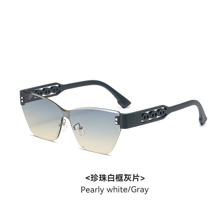 Wholesale New hollowed out sunglasses with round frames, fashionable UV resistant sunglasses, sunshade sunglasses