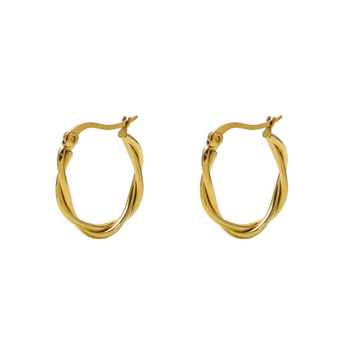 Wholesale Fashionable geometric twist earrings